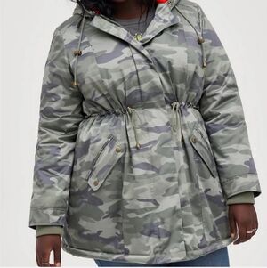 Torrid Green Camouflage Utility Jacket